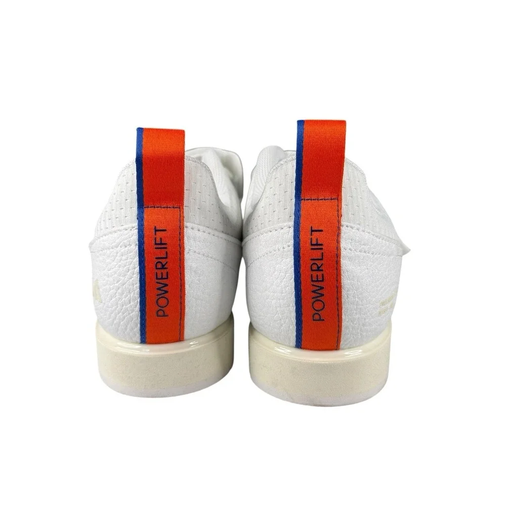 Adidas Powerlift 5 - Men's 7- White Navy Orange Weightlifting Shoes JP9878 NWOB